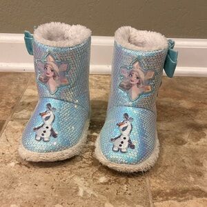 Disney Blue Sequin Kids Slippers
